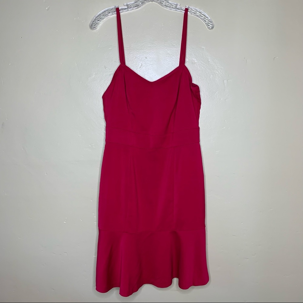 BANANA REPUBLIC Raspberry Pink Sleeveless Strap Shift Dress, NWT Size 6